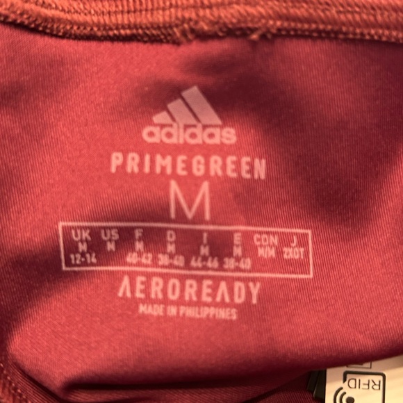 NWT $50 adidas X Zoe Saldana AEROREADY Victory Crimson Shine Training Tights med - Picture 7 of 11